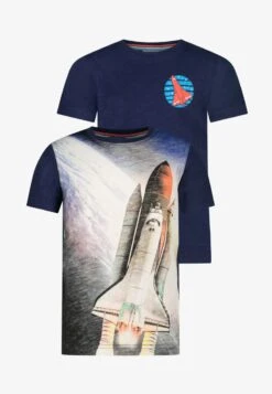 2 PACK - T-Shirt Print - Dark Blue