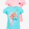 2 PACK - T-Shirt Print - Blue/pink