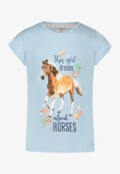 T-Shirt Print - Pastellblau