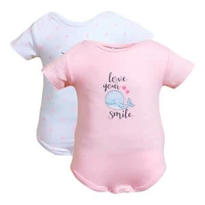 2er-Pack Bodys Kurzarm Love In Rosa 3 2er-Pack Bodys Kurzarm Love In Rosa