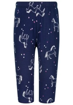 Caprihose Mädchen Capri AOP Horses In Navy