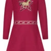 Dress Girls Dress Horse EMB Stones In Very Berry -Salt And Pepper salt and pepper dress girls dress horse emb stones in very berry