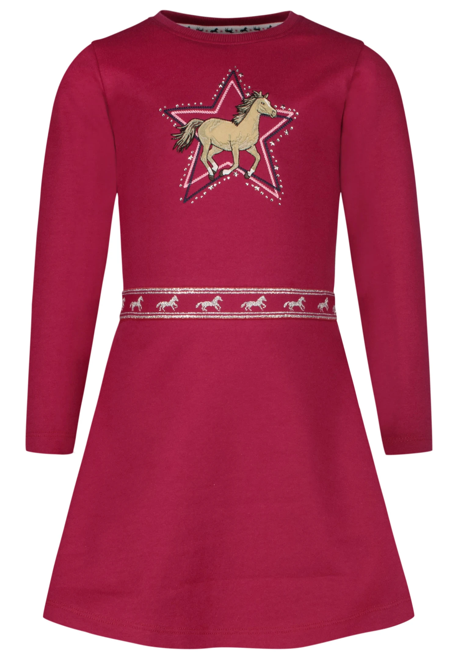 Dress Girls Dress Horse EMB Stones In Very Berry 3 Dress Girls Dress Horse EMB Stones In Very Berry