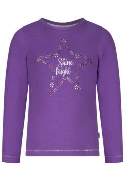 Langarm Shirt Girls LS StonesPrint Star In Purple