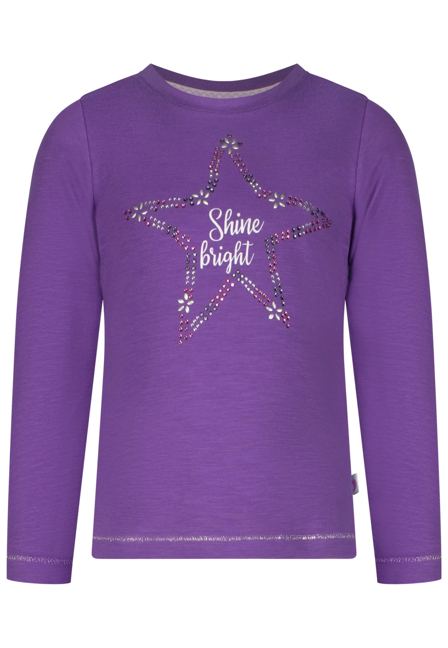 Langarm Shirt Girls LS StonesPrint Star In Purple 3 Langarm Shirt Girls LS StonesPrint Star In Purple