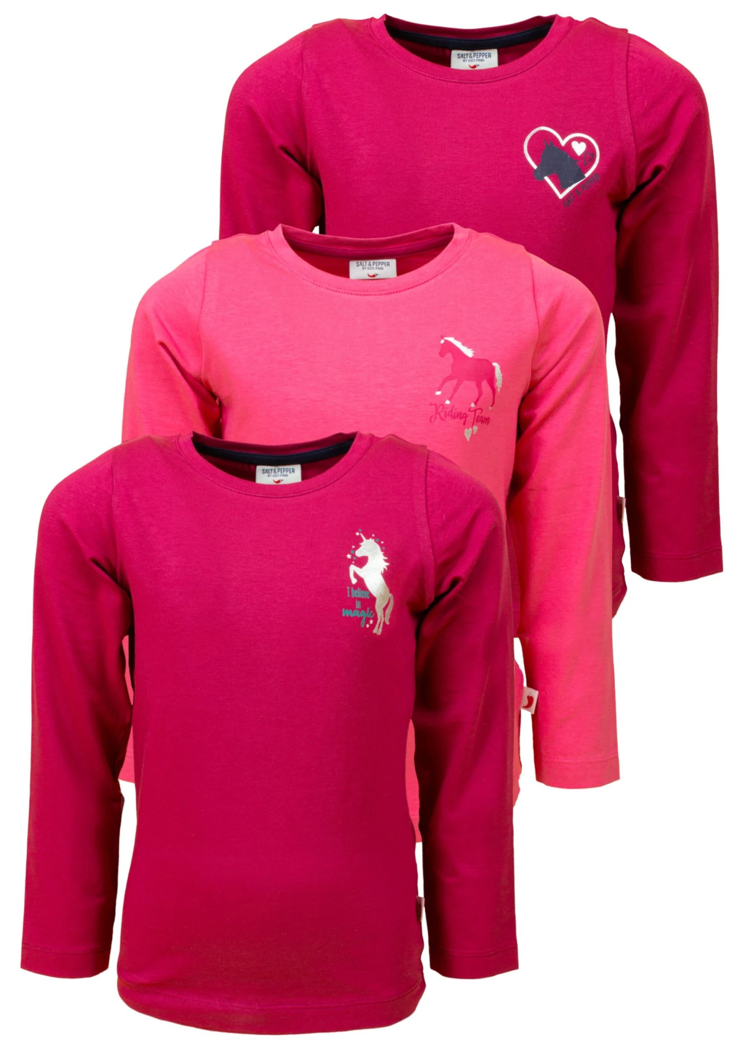 Langarmshirt 3er Set In Multi Colour 3 Langarmshirt 3er Set In Multi Colour