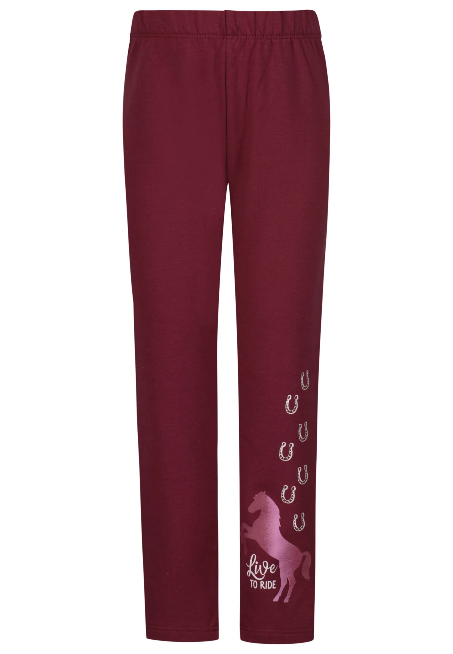Leggins Mädchen Girls Leggings Horse Print In Burgundy