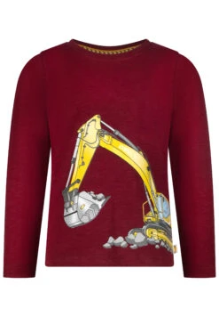 Longsleeve Boys LS Print Digger In Merlot Red