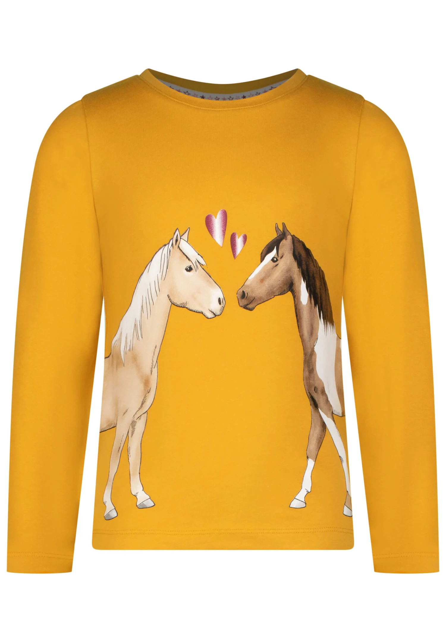 Longsleeve Girls Longsleeve 2Horses Print In Amber 3 Longsleeve Girls Longsleeve 2Horses Print In Amber