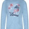 Longsleeve Girls Longsleeve EmbSeq Heart In Blue Melange