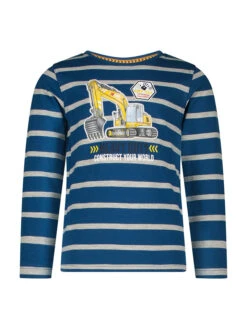 Longsleeve In Blau/ Grau