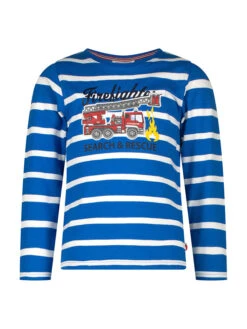 Longsleeve In Blau/ Weiß