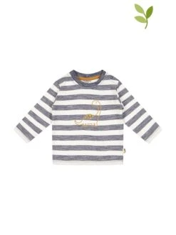 Longsleeve In Dunkelblau/ Weiß