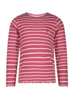 Longsleeve In Pink/ Weiß