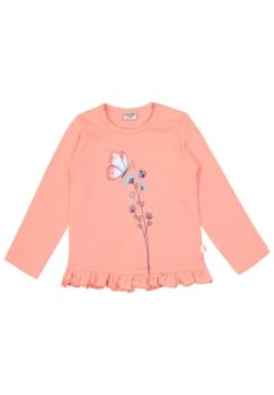 Longsleeve L/S Frill Print In Peach