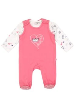 Playsuit Playsuit EMB Heart In Bubble Gum