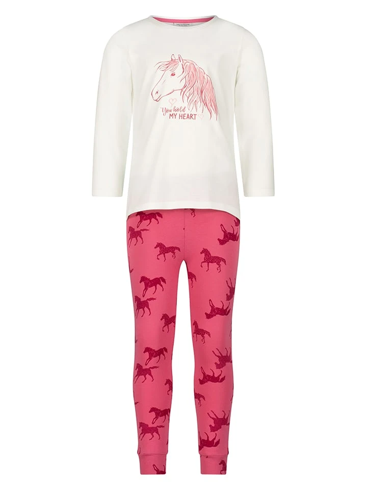 Pyjama In Weiß/ Rosa 3 Pyjama In Weiß/ Rosa