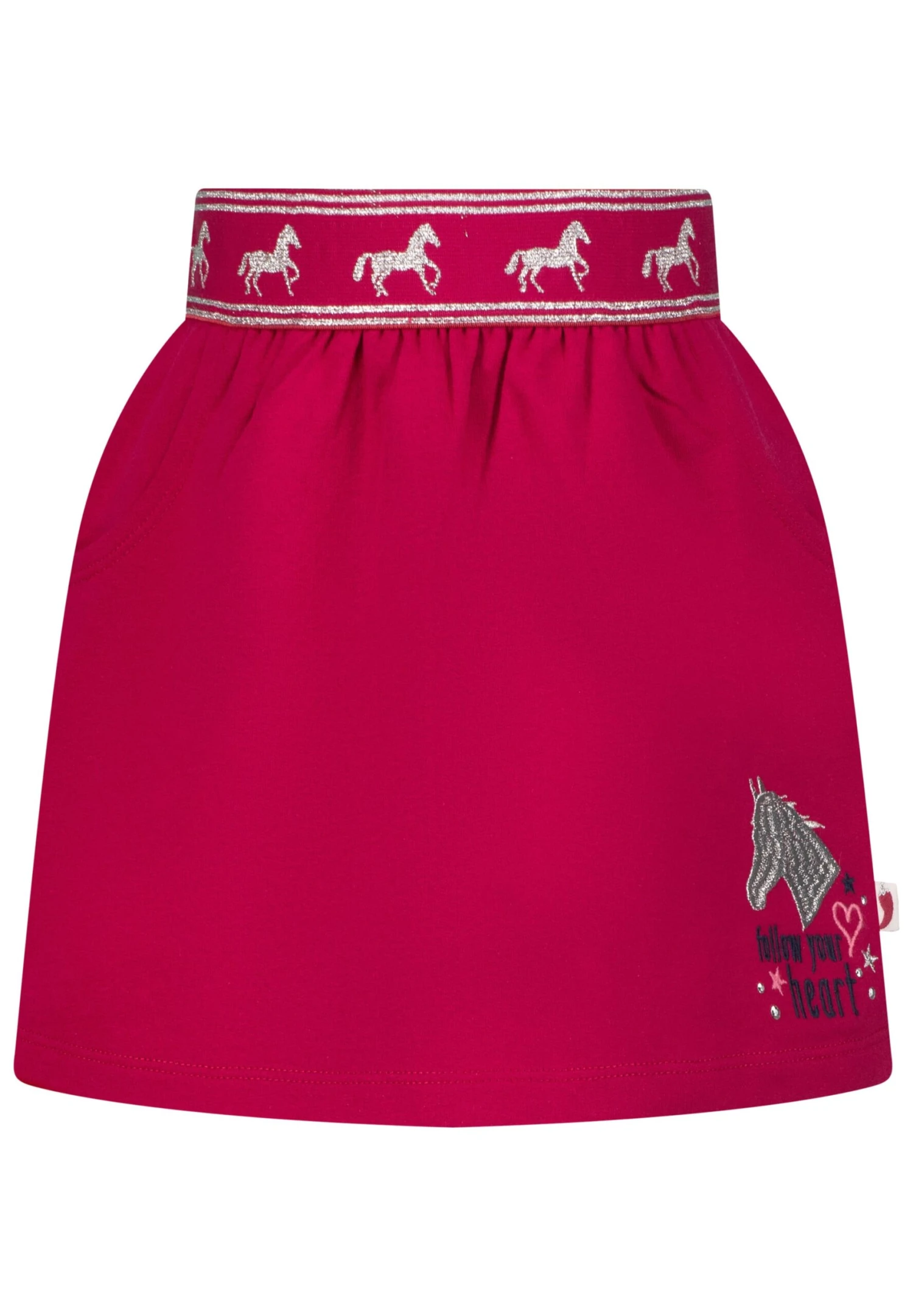 Rock Girls Skirt Horse EmbStuds In Very Berry 3 Rock Girls Skirt Horse EmbStuds In Very Berry
