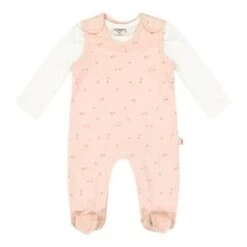 Strampler-Set Herzen In Rosa