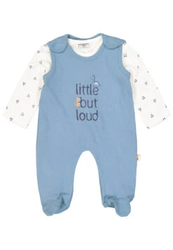 Strampler Welcome In Faded Blue