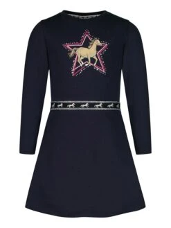 Sweatkleid In Dunkelblau/ Bunt