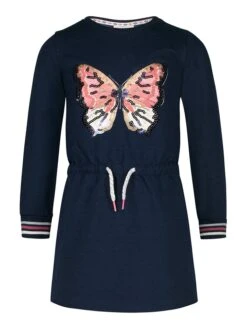 Sweatkleid In Dunkelblau/ Bunt