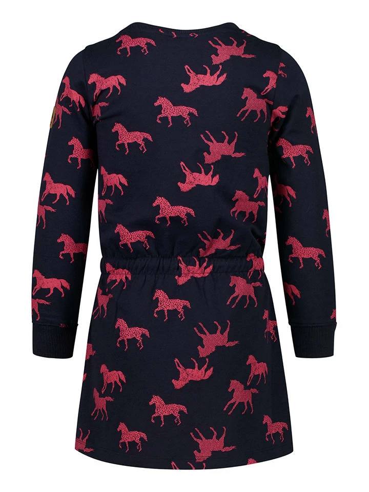 Sweatkleid In Dunkelblau/ Pink 4 Sweatkleid In Dunkelblau/ Pink – Bild 2