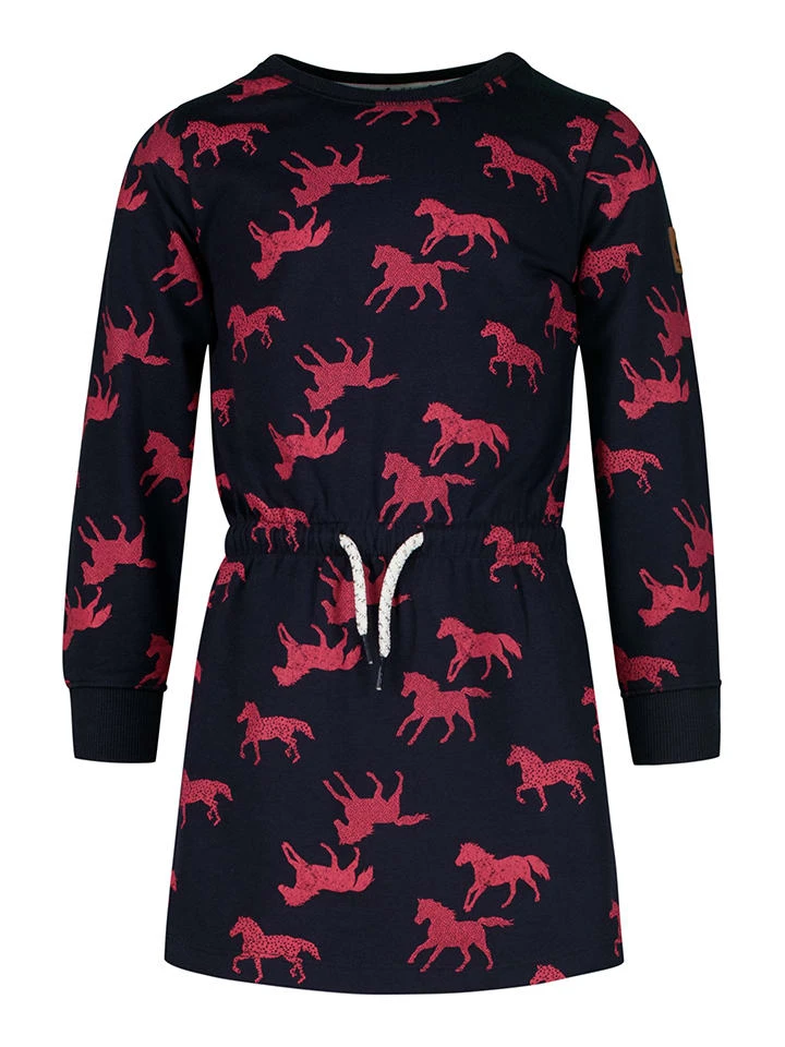 Sweatkleid In Dunkelblau/ Pink 3 Sweatkleid In Dunkelblau/ Pink