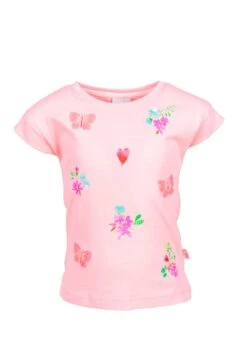 T-Shirt S/S Print Seq. Butterfly In Neon Melon